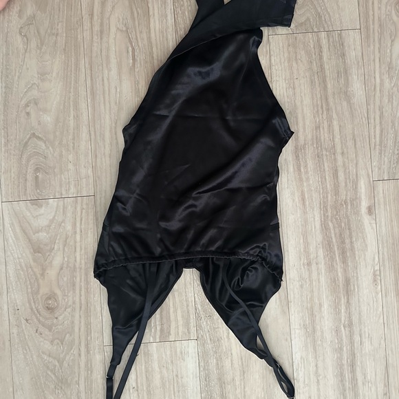 Black Satin Bustier Top - Picture 4 of 5